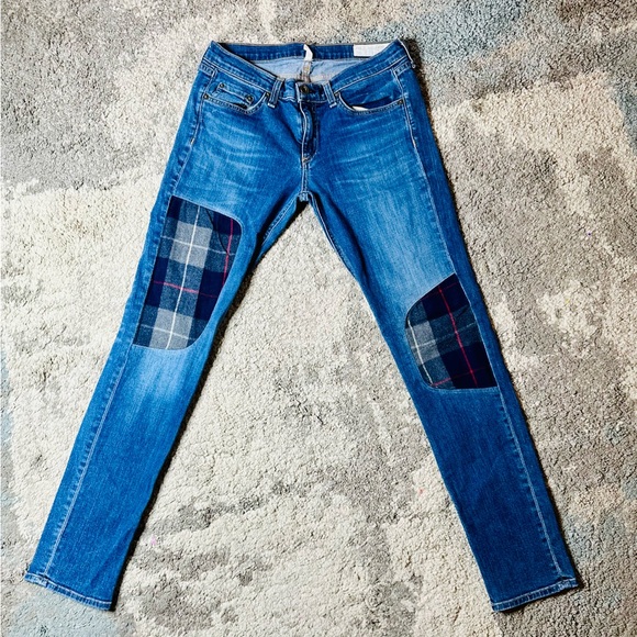 EUC Rag & Bone Dre Low Rise Patchwork Jeans - Picture 5 of 17